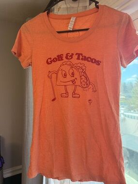 Golf & Tacos Graphic Tee - Orange